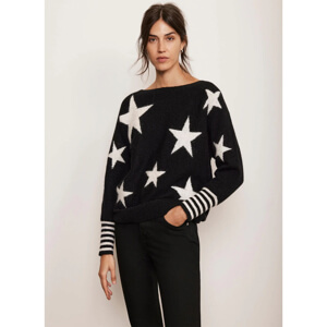 Mint Velvet Black Star Motif Jumper